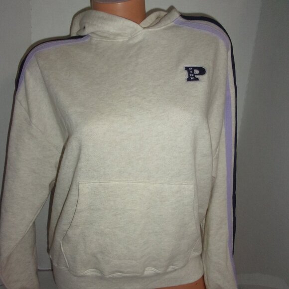 PINK Victoria's Secret Lite Gray Pull Over Hoodie - Picture 1 of 3